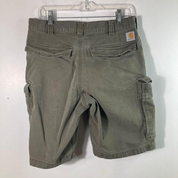 Mens Carhartt Relaxed Fit Cargo Shorts Green 32 Cotton Elastane 103542 217 - Picture 2 of 7